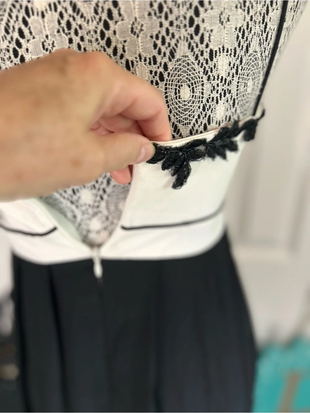 ✨DP Fashion Romantic B&W Layered Maxi Dress - Built-In Bra & Short skirt XS - Picture 6 of 15